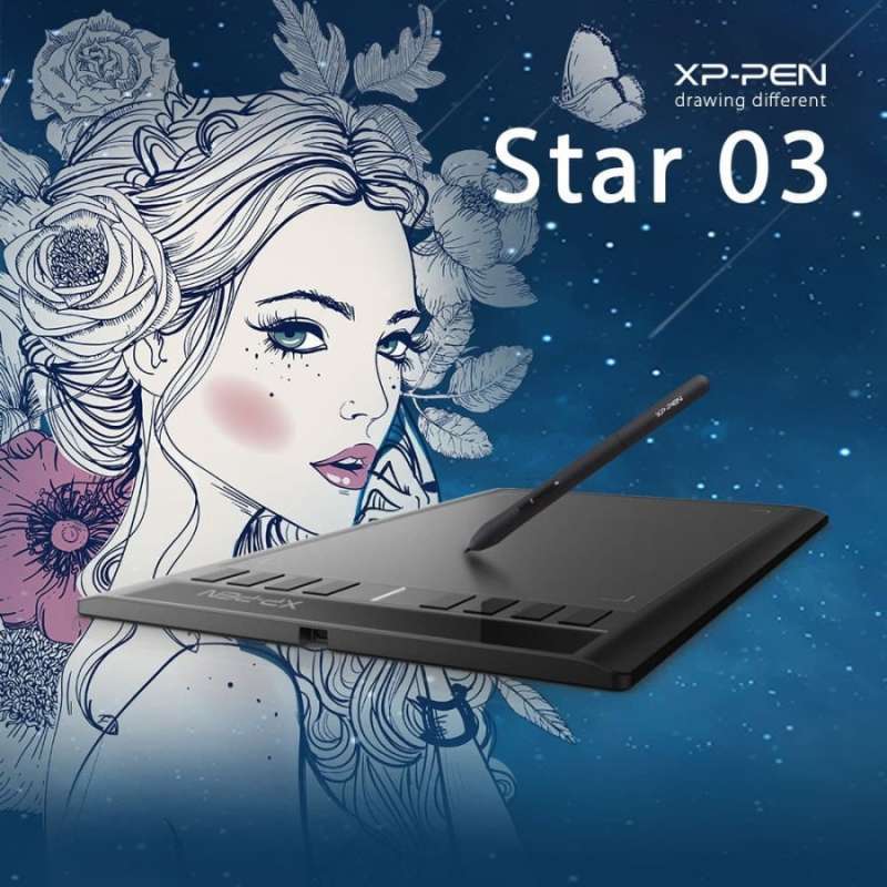 graphics digital drawing tablet with passive pen xp pen star 03 v2 lk