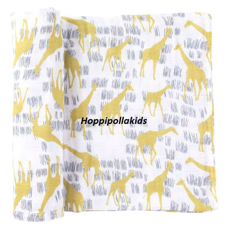 Jual Kain Bedong Bayi Muslin Swaddle Baby Lucu Modern Savanna Giraffe Online April 2021 Blibli