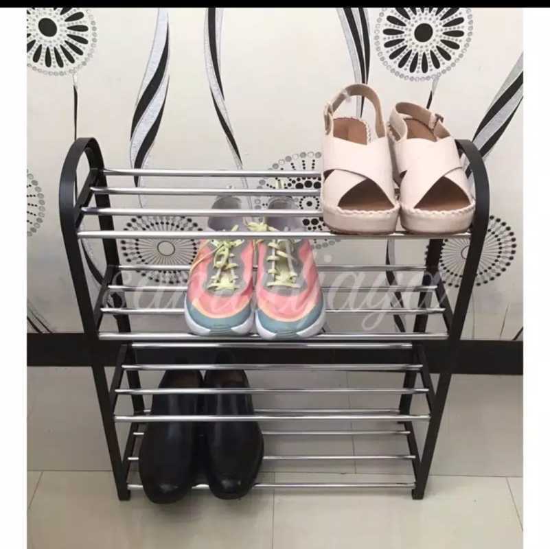 Jual Rak Sepatu Rak Sendal dan Sepatu 4 Susun Portable Ukuran