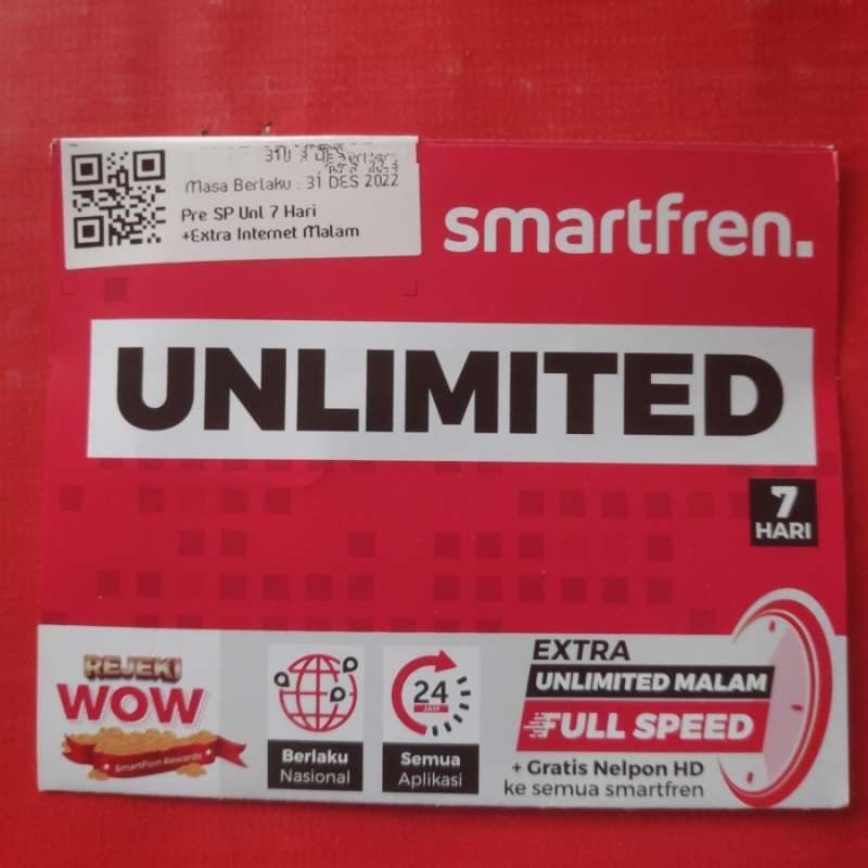 Jual Perdana Smartfren Unlimited 7 Hari Online Februari 2021 Blibli Jika kamu melakukan isi ulang pulsa sebesar harga yang sudah di tentukan pada hari yang. perdana smartfren unlimited 7 hari