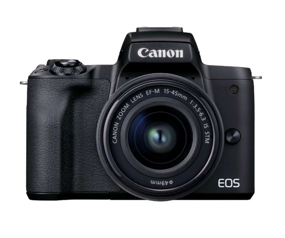 canon camera eos m50 mark ii with lens ef m15 45mm black
