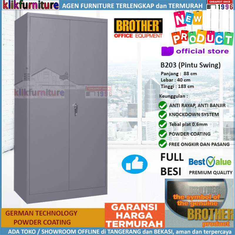 Jual B 203 Brother Lemari Arsip Besi Filing Cabinet 2 Pintu Terbaru Juni 2021 Blibli