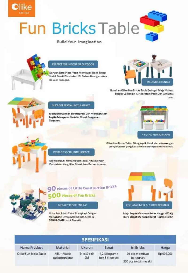 Fun bricks table deals
