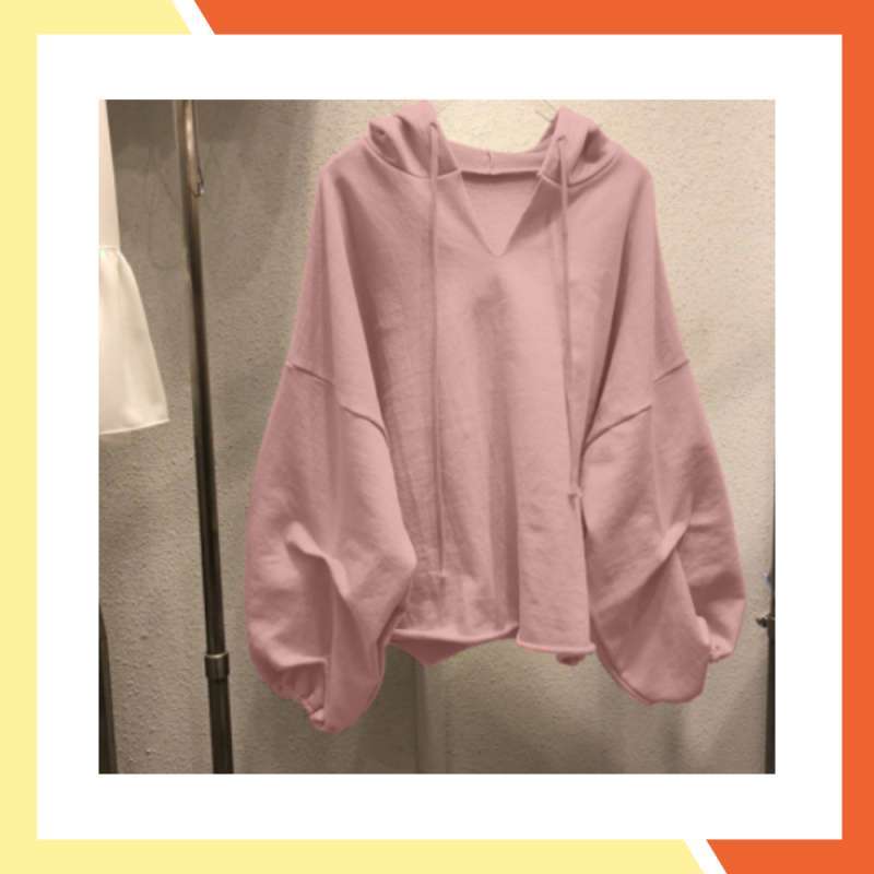 Sweater hoodie store wanita polos