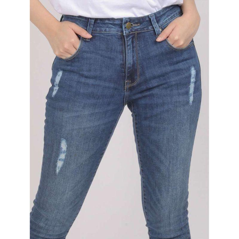 Monday Blues Dark Blue Ripped Jeans 