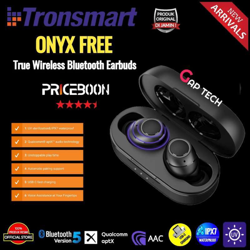 Jual Tronsmart Onyx Free True Wireless Earphones With UV