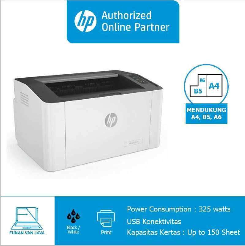 Jual PRINTER HP LASER 107W WIFI LASER MONO A4 107W HP LASER 107W WIRELESS  di Seller Funan Van Java - Kota Bandung, Jawa Barat | Blibli
