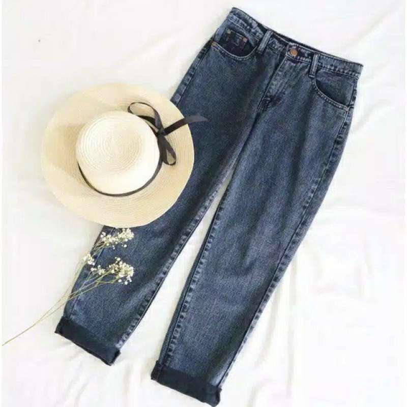 BOYFRIEND JEANS SNOW / CELANA WANITA 