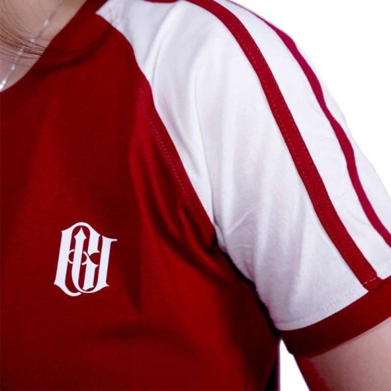 Two Stripe Reglan Dress Merah