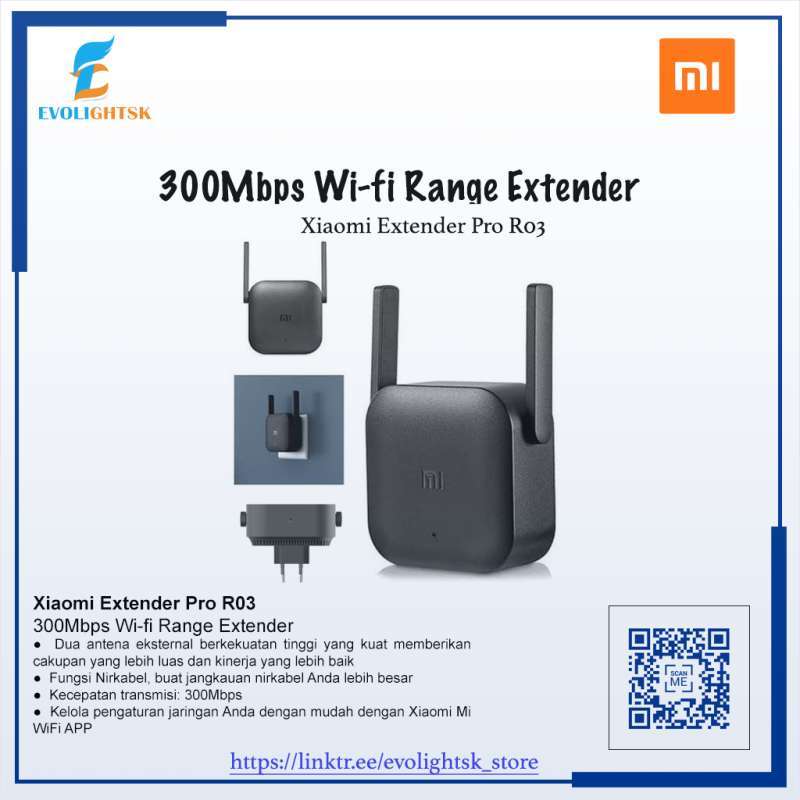 Promo Xiaomi Wifi Extender Pro Repeater Amplifier 300Mbps with 2