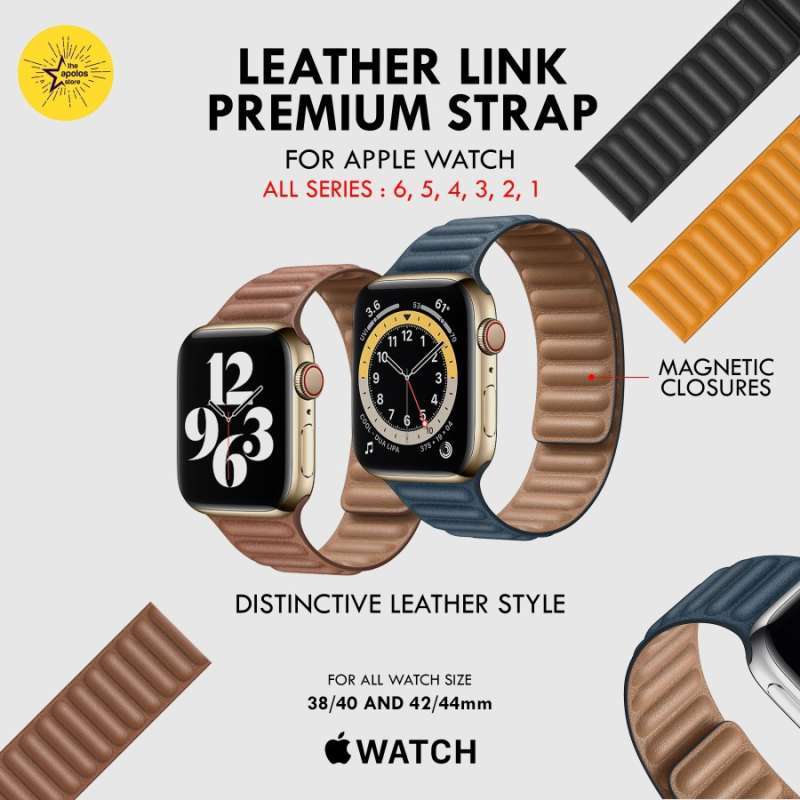 Jual Leather Link Strap Apple Watch 6 5 