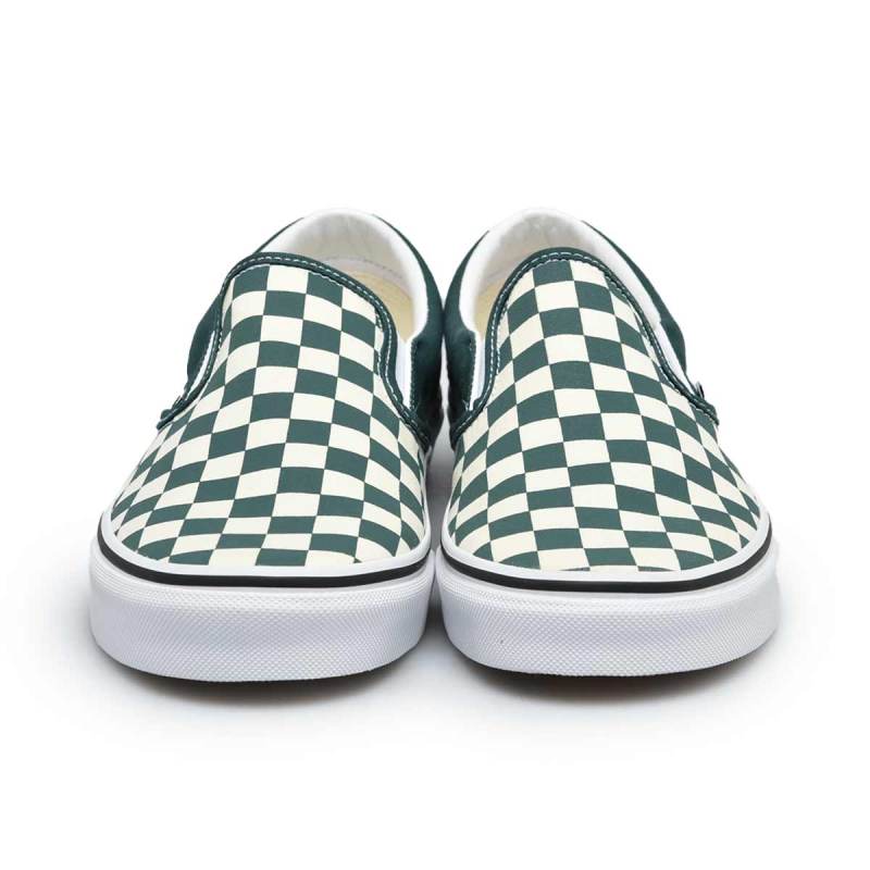 bistro green checkered vans