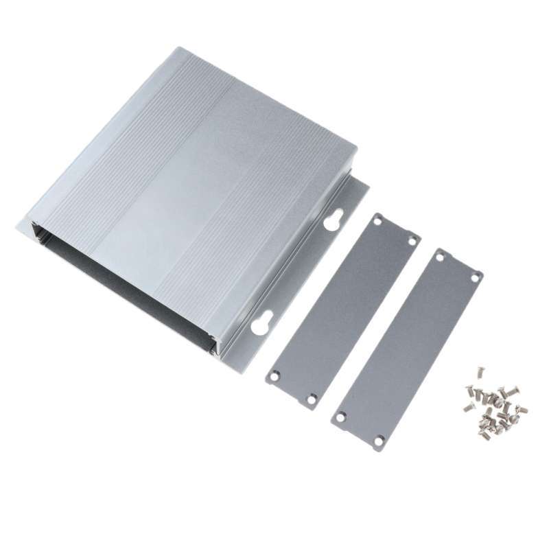 D DOLITY Aluminum Project Enclosure Extruded Electronic Flat Box Case DIY with Screws-105x55x150mm Silver 