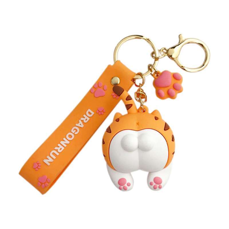 2x Charm Animal Women Bag Purse Pendant Key Chain Ring Keyring Metal Key Chain 
