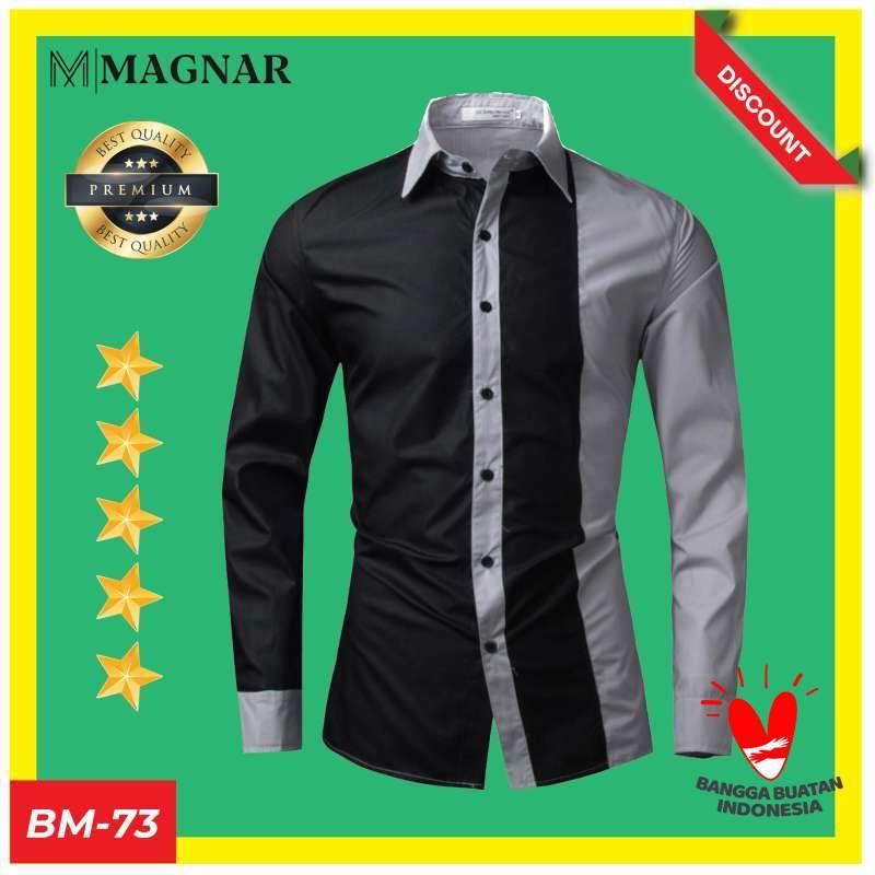 Promo Hem Cowok Lengan Panjang Kameja Casual Pria Kameja Hitam