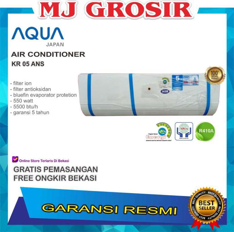 Jual Ac Aqua Japan Kr 05 Ans 5 Ans 1 2 Pk R410 Pasang Low Watt Low Volt Murah Mei 2021 