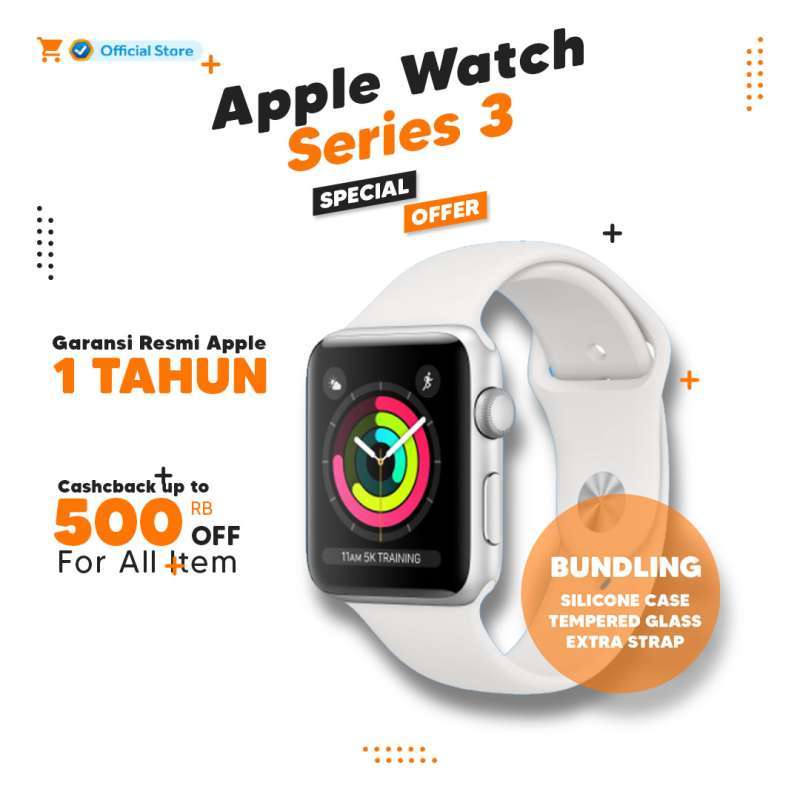 Apple Watch Series 3 38mm Garansi Apple 