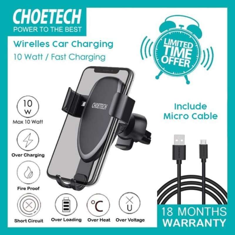 Car Wireless Fast charging CHOETECH T536 S Mount Qi 10W
