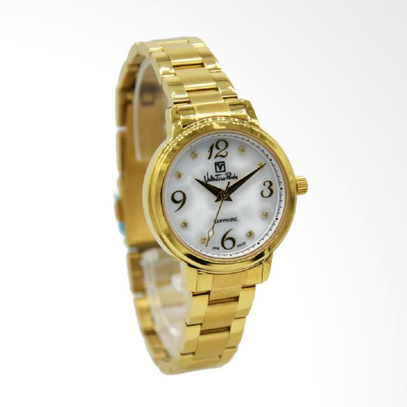 Valentino Rudy VR127-2255 Jam Tangan Wanita - Gold Plat Putih