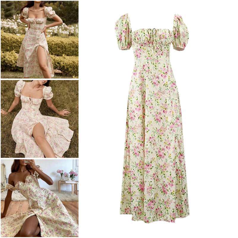 Promo Womens Floral Print Long Dress 