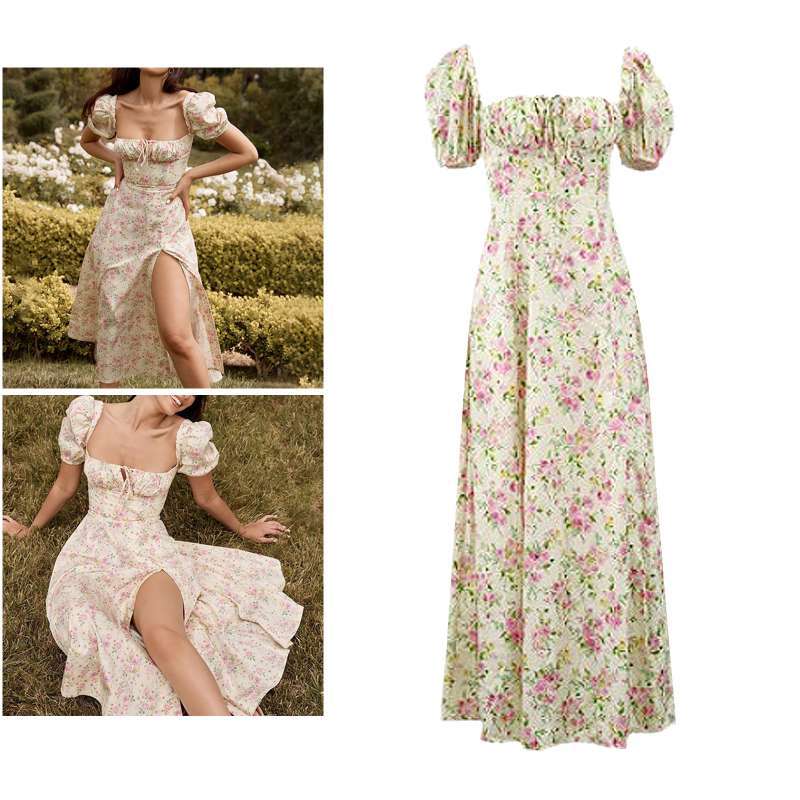 Promo Womens Floral Print Long Dress 