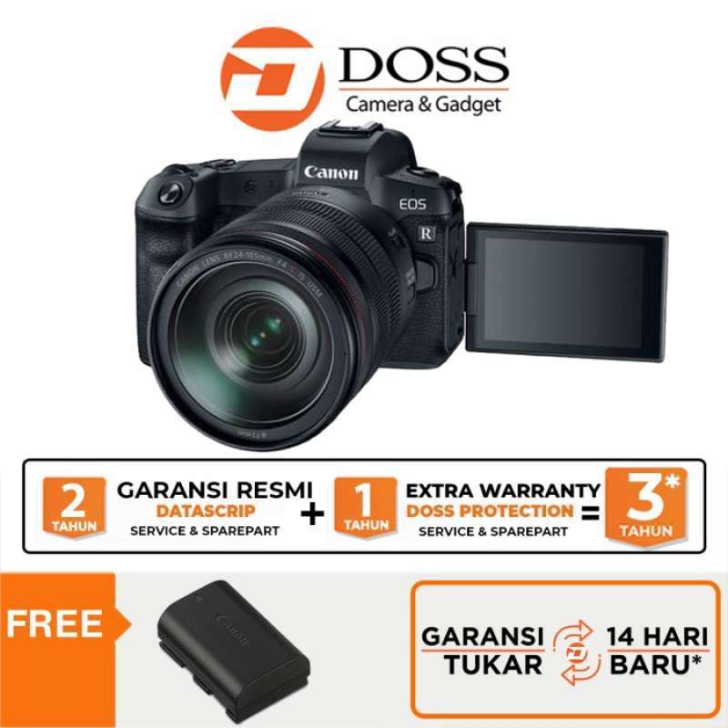 doss canon eos r kit 24 105mm f4 l is usm kamera mirrorless canon mirrorless eos r black