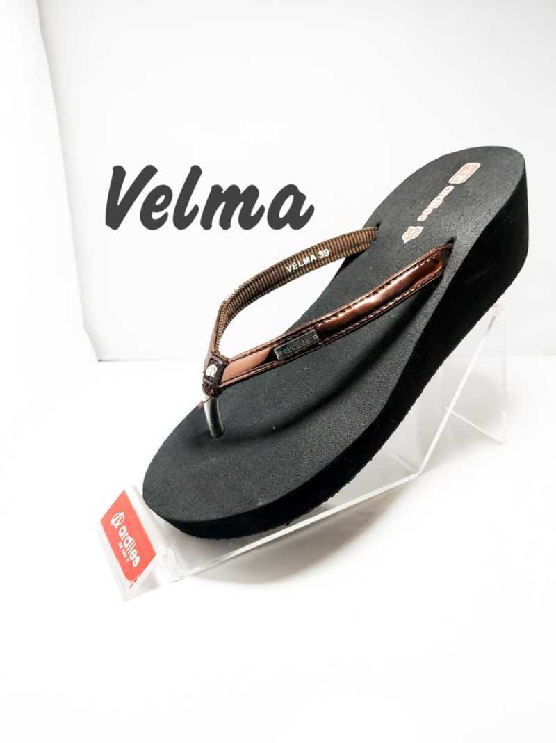 Jual SOS SANDAL WANITA WEDGES ARDILES Velma Coklat 40 di