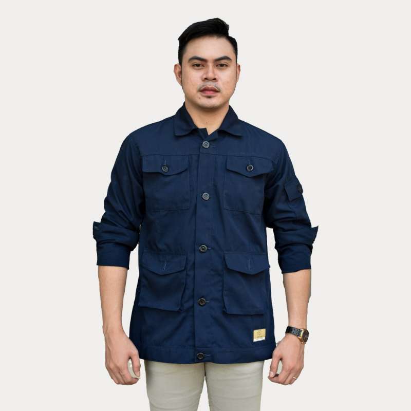 Promo Emoline Jaket Semi Parka Blue Navy Pria Diskon 45% di Seller emoline  Official Store - Pegadungan-2, Kota Jakarta Barat | Blibli