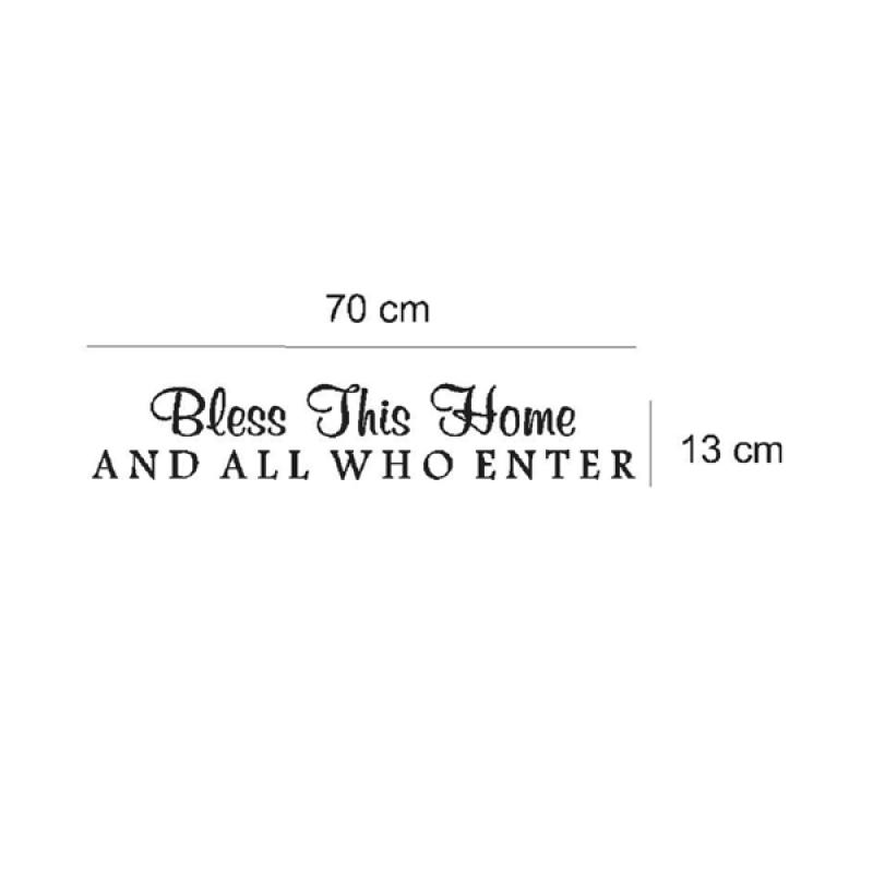 Jual Oem Quotes Bless This Home Dekorasi Dinding Online Agustus
