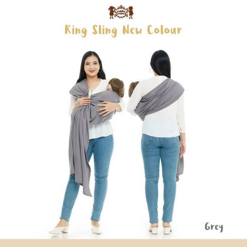 PETITE MIMI Ring Sling Warna Polos Gendongan Bayi Ringsling