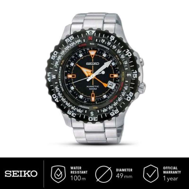 Promo Jam Tangan Pria Seiko Kinetic Black Dial Stainless Steel SKA423P1  Original di Seller Seiko Official Store - Kota Jakarta Pusat, DKI Jakarta |  Blibli