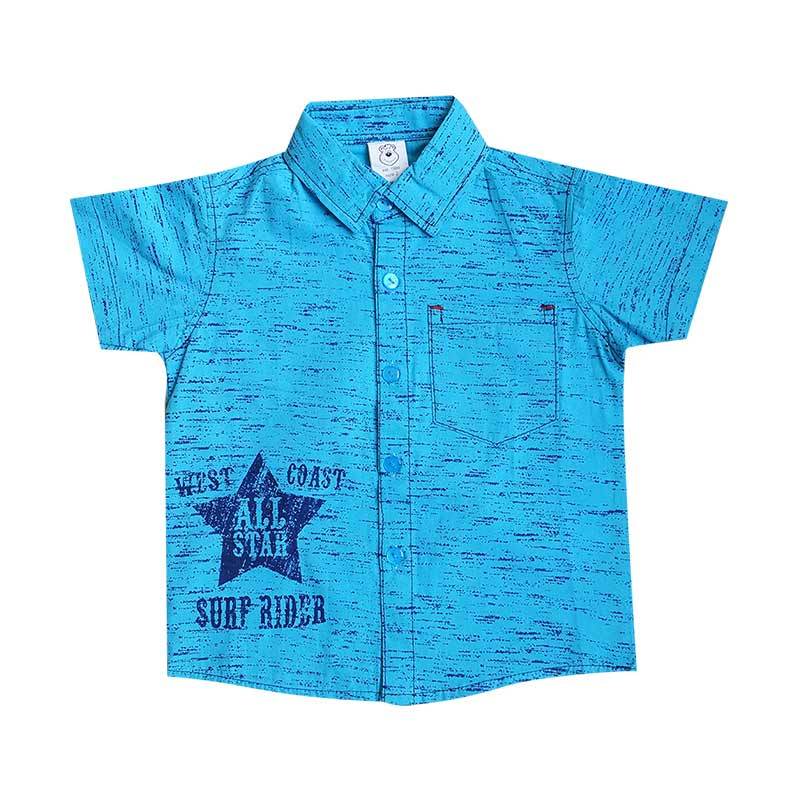 harga MacBear West Coast All Star Baju Kemeja Anak - Blue Blibli.com