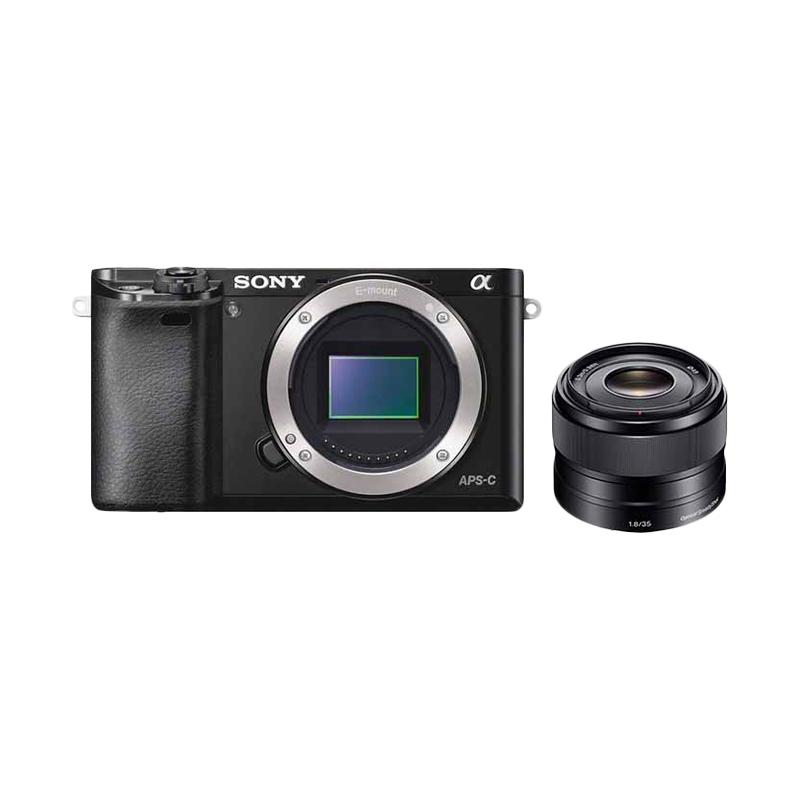 Sony Alpha 6000 Paket Kamera Mirrorless with Lensa Sony 35mm f/1.8 [Body Only]