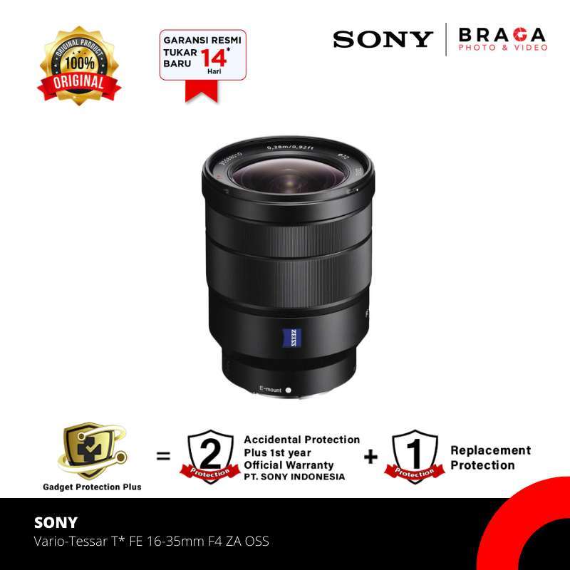 Braga Photo Video Sony SEL1635Z Vario-Tessar T* FE 16-35mm F4 ZA OSS  Lensa Kamera