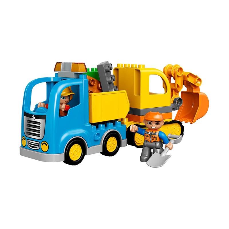 lego duplo truck & tracked excavator