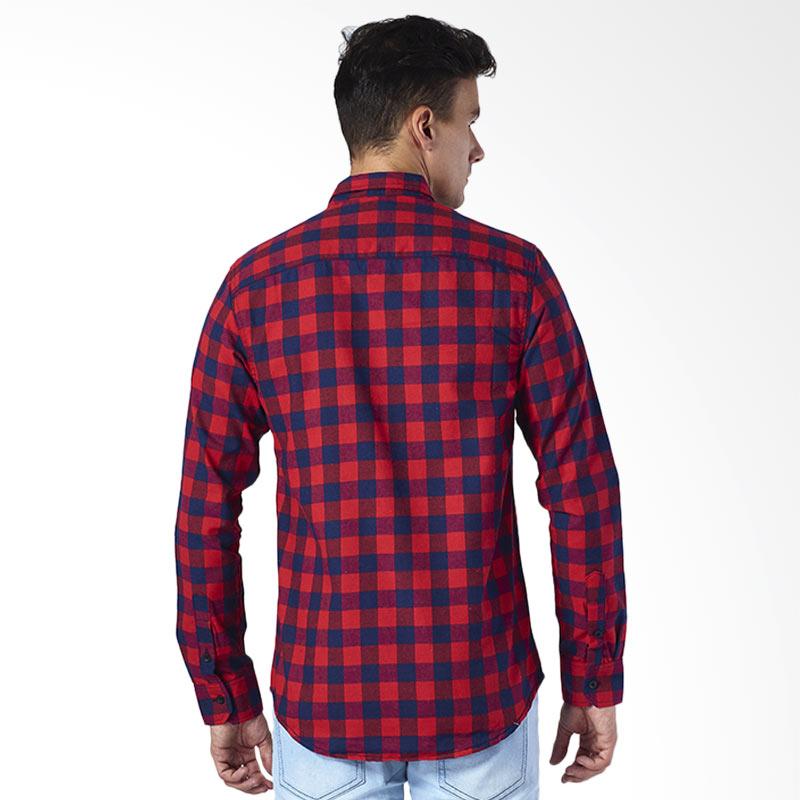 Jual One Hours Motif Flanel H M Kemeja Pria Merah Biru Online Februari 2021 Blibli