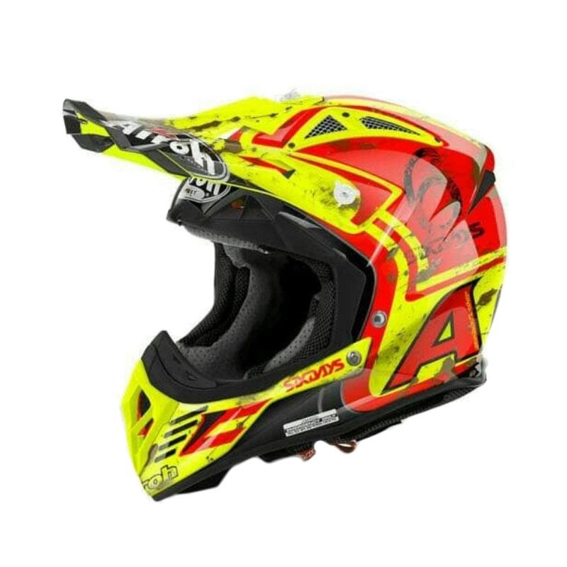 Jual AIROH Aviator Sixdays 2017 Helm Full Face - Red Yellow Fluo di Seller  Difos Helmet Gallery - Kab. Garut, Jawa Barat | Blibli