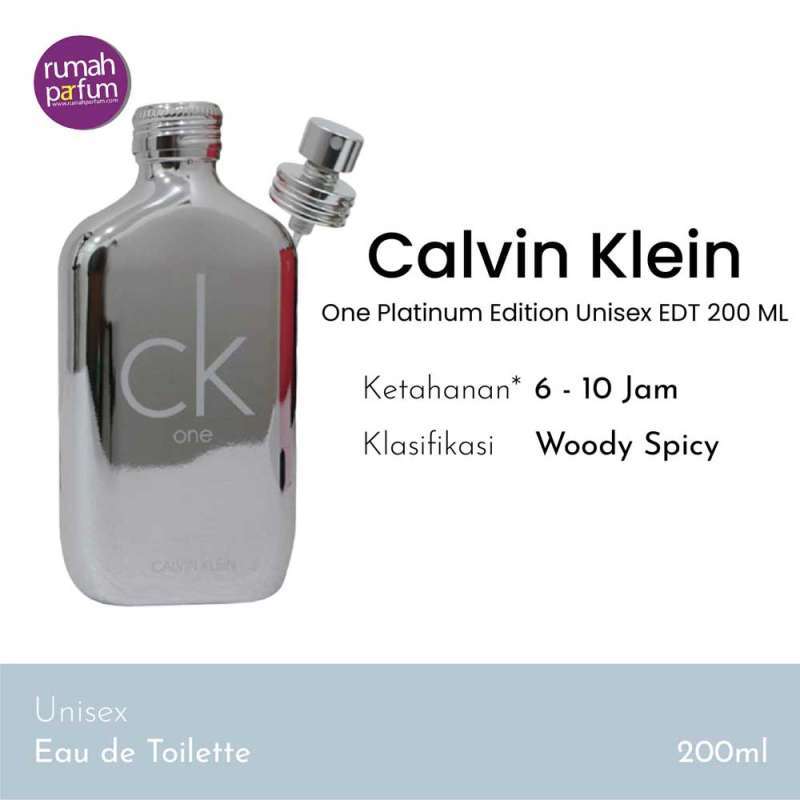 Jual Calvin Klein CK One Platinum Edition EDT Parfum Unisex di Seller Rumah  Parfum - Kota Jakarta Barat, DKI Jakarta | Blibli