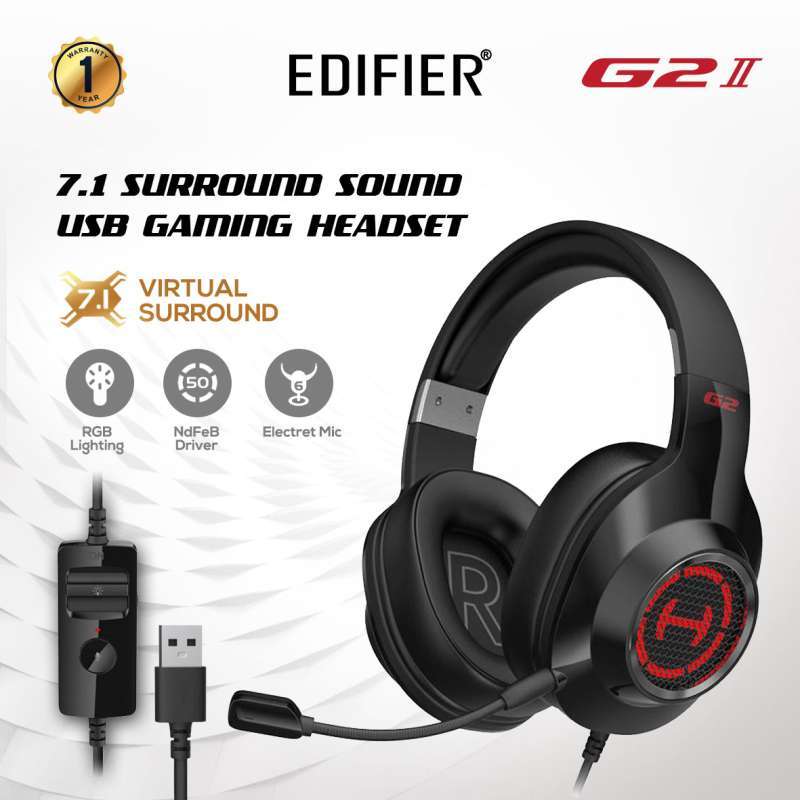 Jual Edifier G2ii Surround Sound USB Gaming Headset Black Di