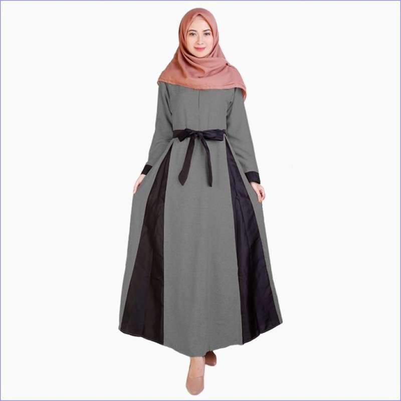 Jual Long Dress Gamis maxi Wanita Muslim kombinasi warna - Lestari - Biru  Tosca di Seller INDO SHOP - Kota Jakarta Timur, DKI Jakarta | Blibli