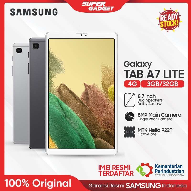 Promo Samsung Galaxy TAB A7 LITE T225 RAM GB ROM 32 GB 3/32 Inch  Original Garansi Resmi Gray Diskon 13% di Seller Super Gadget Official  Store Sumur Batu, Kota Jakarta Pusat Blibli