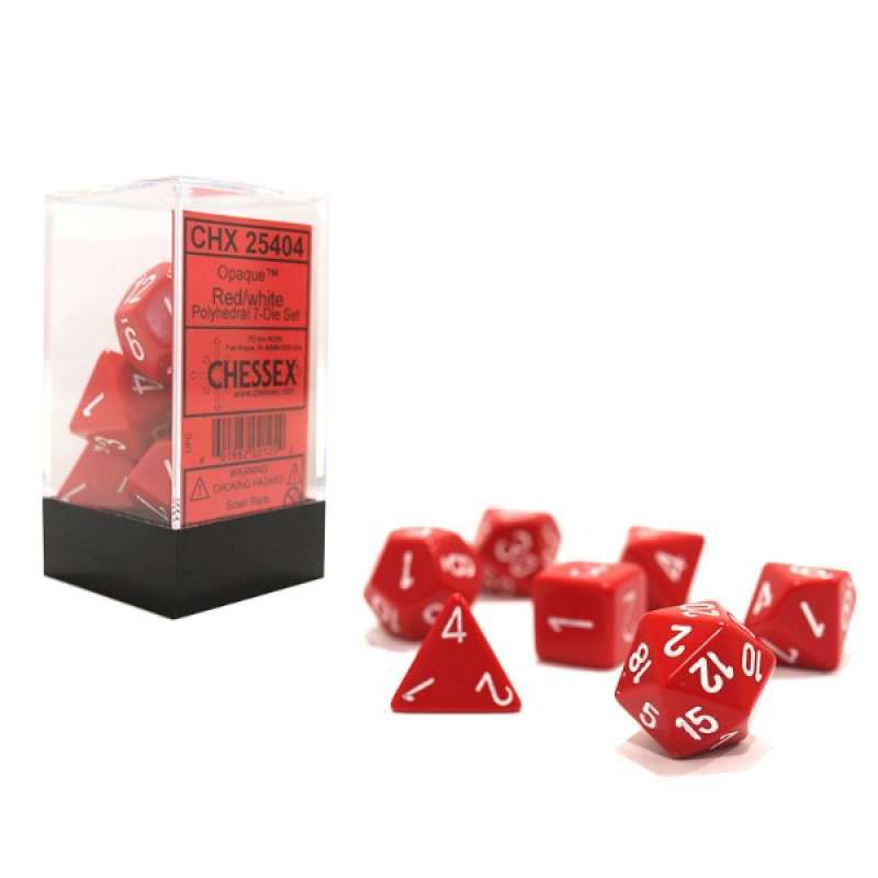 Jual Chessex Opaque Polyhedral Red/white 7 Dice Set (chx 25404) Di Seller  Monopolis Board Game Official Store - Monopolis Board Game Store - Kota  Jakarta Utara | Blibli