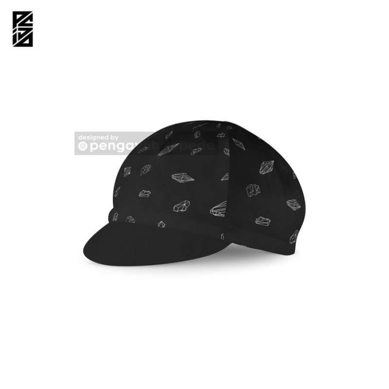 cycling cap hitam black diamond premium 