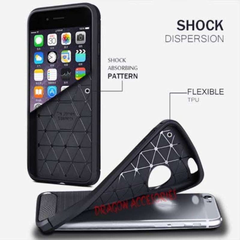 Softcase Nokia X3 Silikon Slim Fit Carbon Fiber Case Casing  Shockproof Silicone Cover