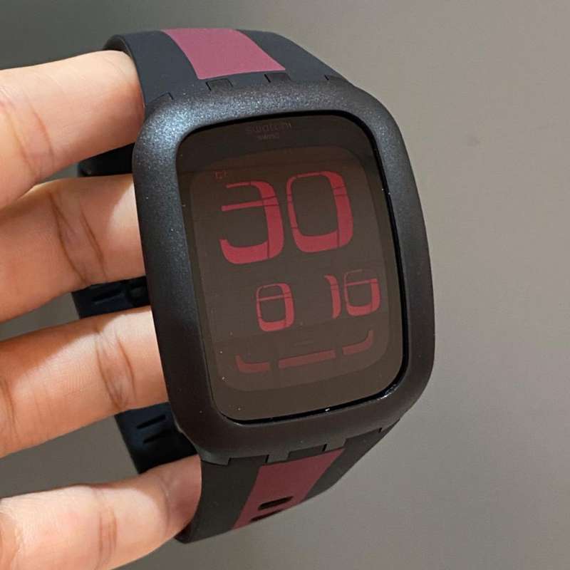 Jual Swatch Touch SURB102D Night and Pink Jam Tangan Unisex