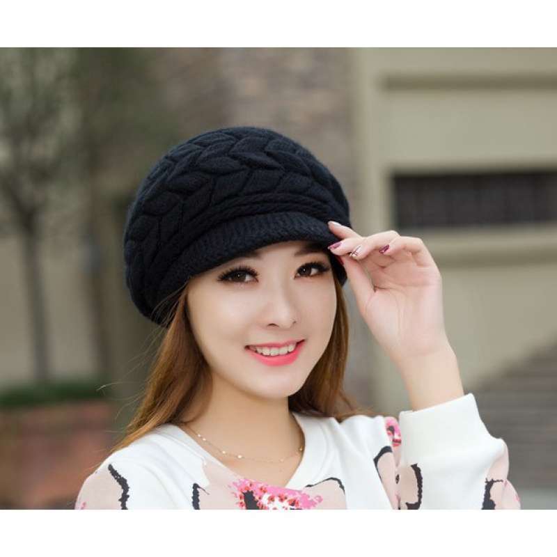 Ibu Mama Kupluk Wool Hat Fur Cap Bagus 