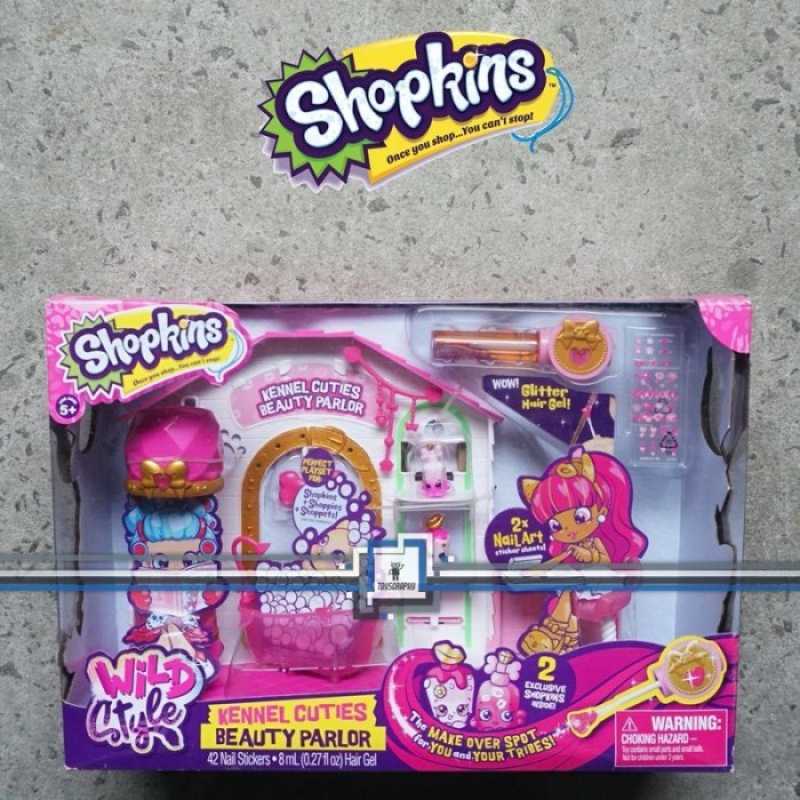 Promo Shopkins Wild Style Kennel Cutie Beauty Parlor Playset Incl