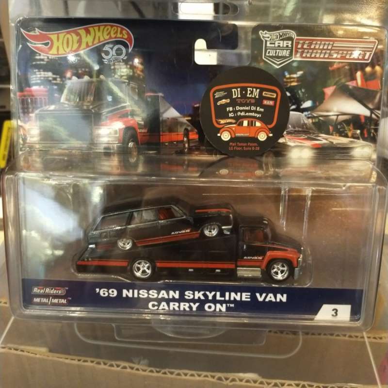Jual Hot Wheels Team transport 69 Nissan Skyline Van Carry On