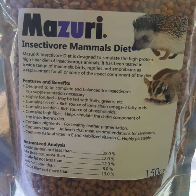 Suplement Sugar Glider Mazuri Makanan SG Insectivore 150gr
