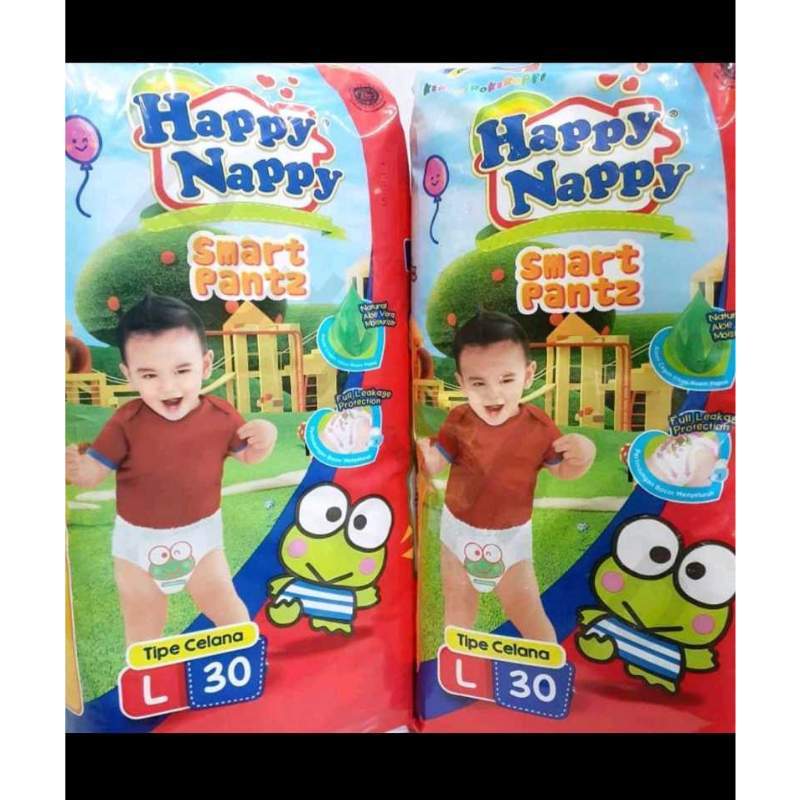 Jual Happy nappy pants popok bayi celana size L 30pcs di Seller